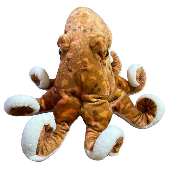 Wild Republic Octopus 12" Orange Sea Creature Ocean Stuffed Animal Plastic Eyes - Picture 1 of 5